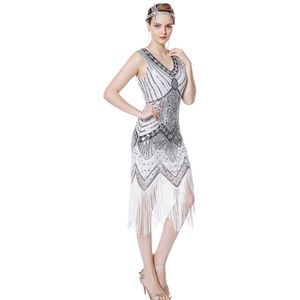 1920s women’s flapper formal costume dress